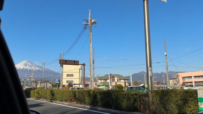 いたるところから見える山